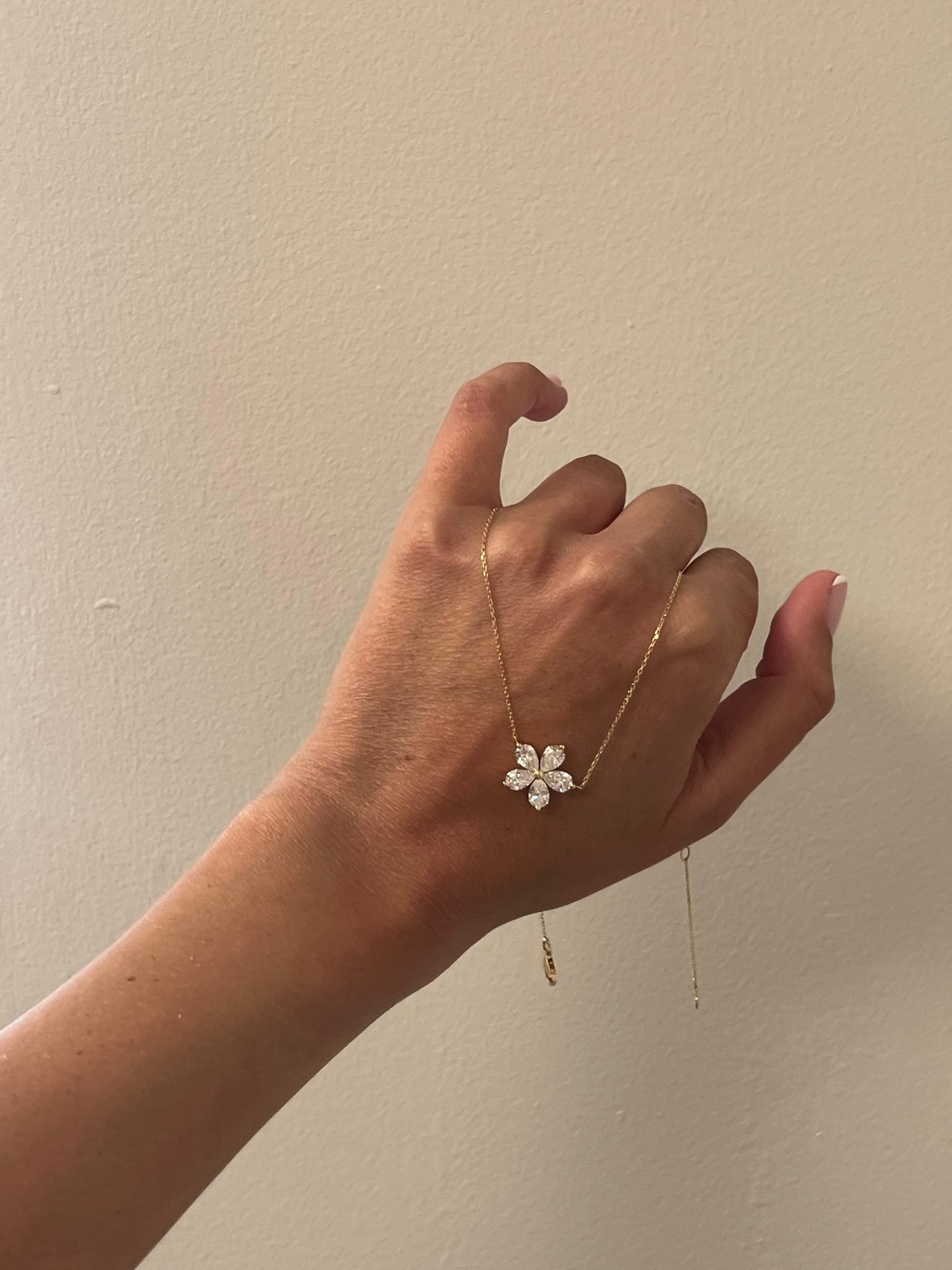 Diamond Flower Necklace
