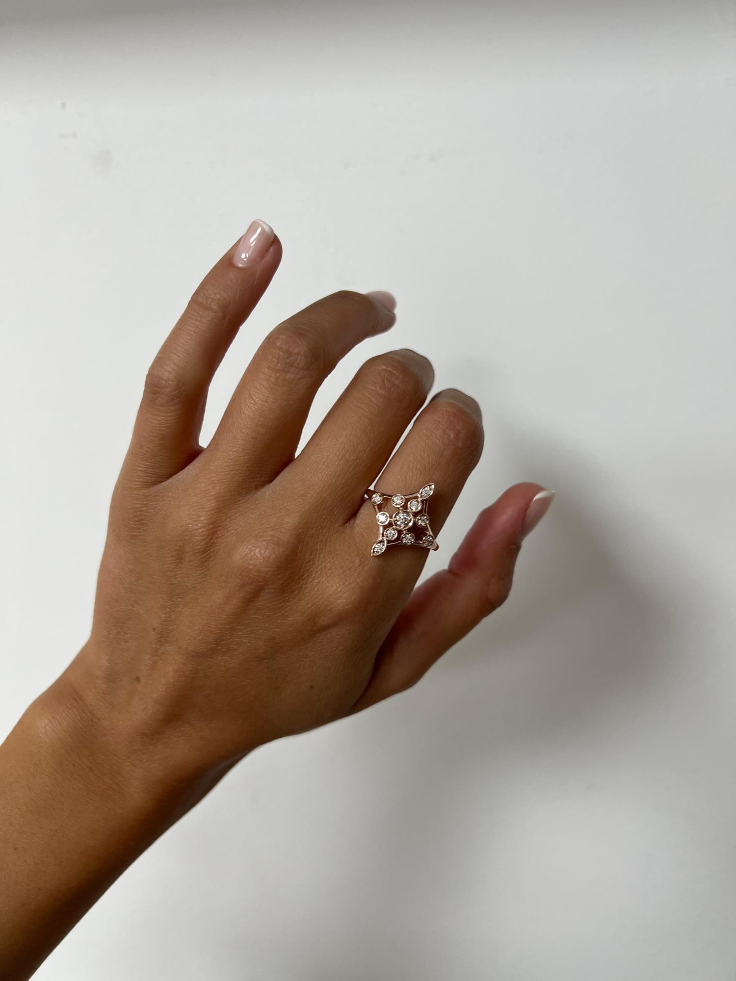 Diamond Flower Ring
