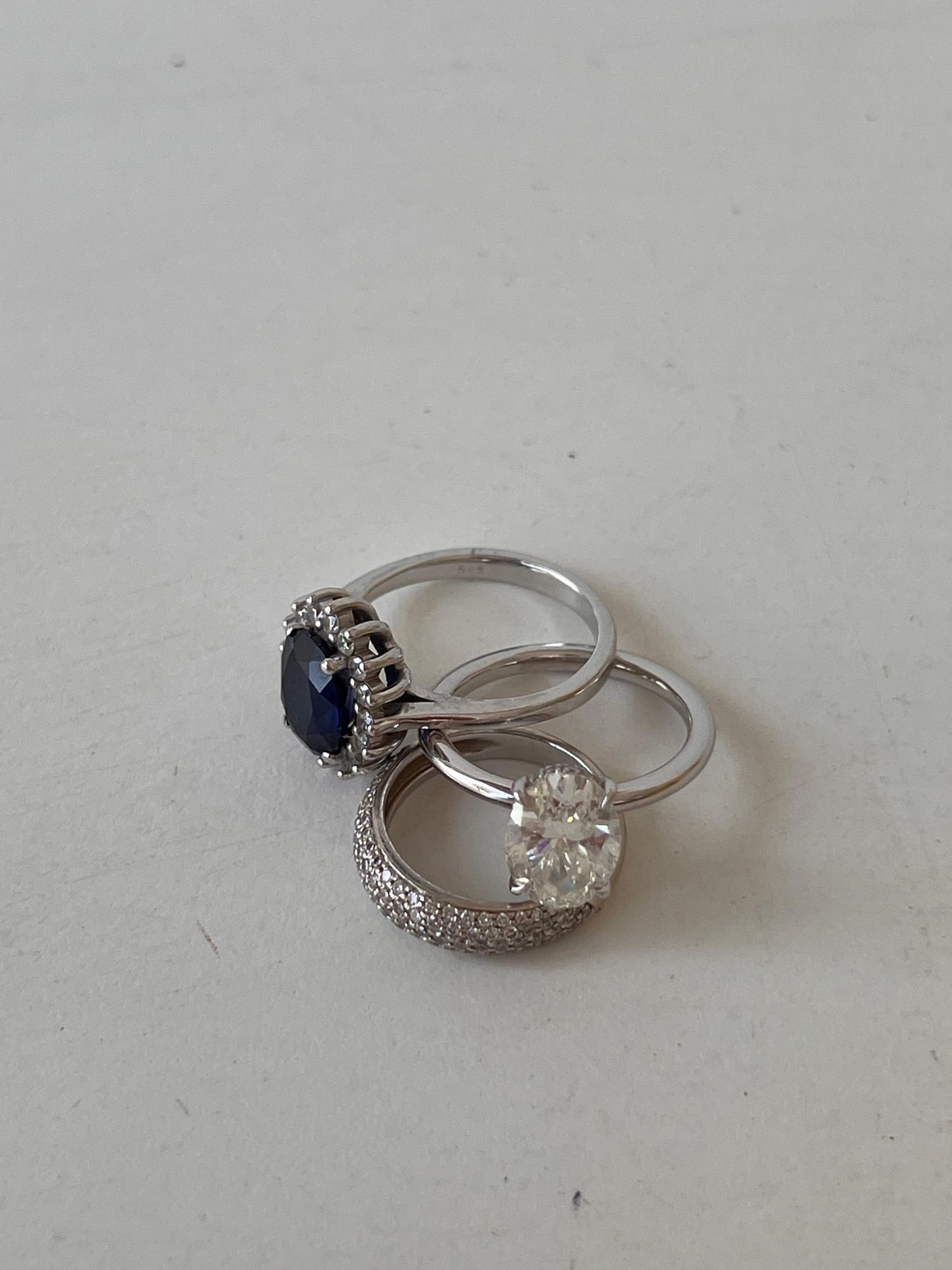 Sapphire Halo Ring